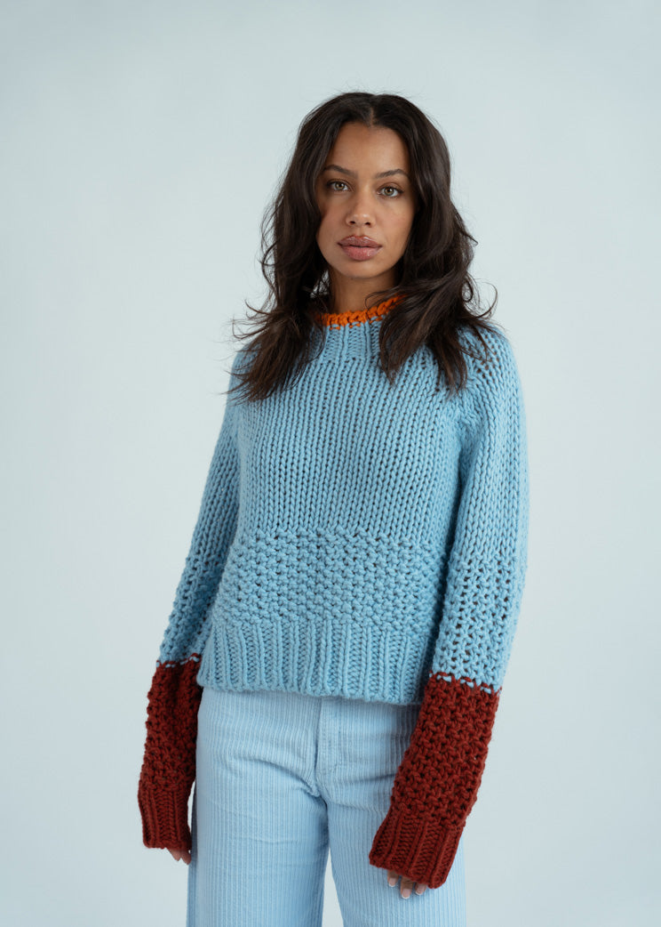 Dr. Bloom Blue Tamborito Sweater