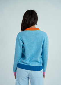 Dr. Bloom Sky Blue Danza Sweater