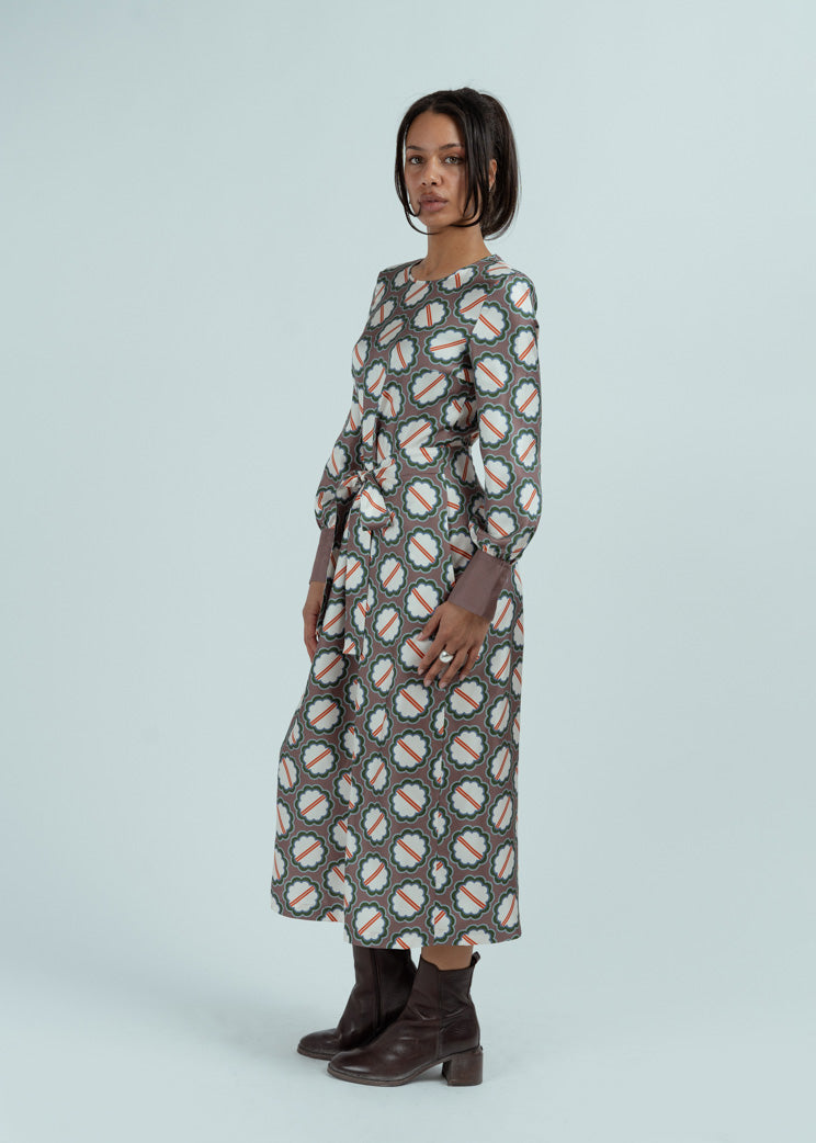 Odeeh Light Mauve Print Dress