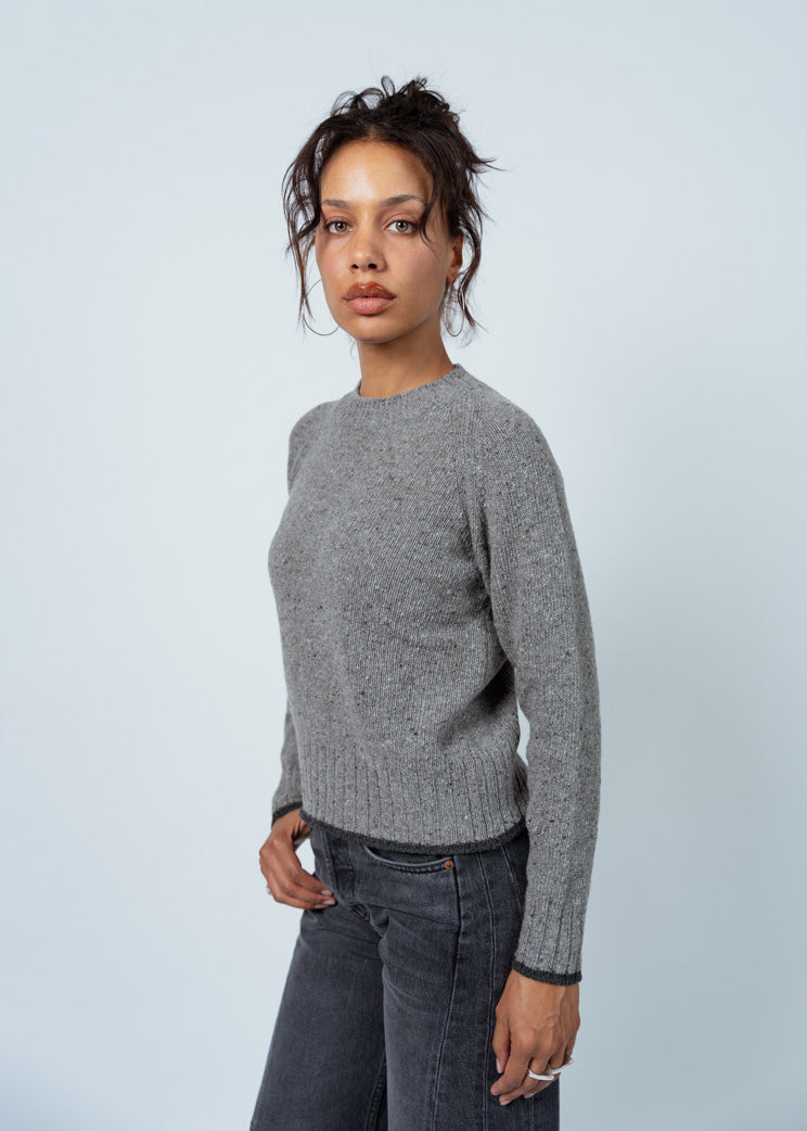 MJ Watson Grey/Charcoal Round Neck Pullover