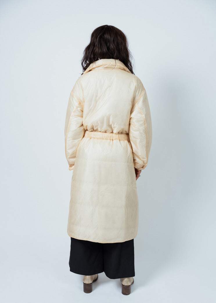 Antipast Ivory Nylon Long Coat