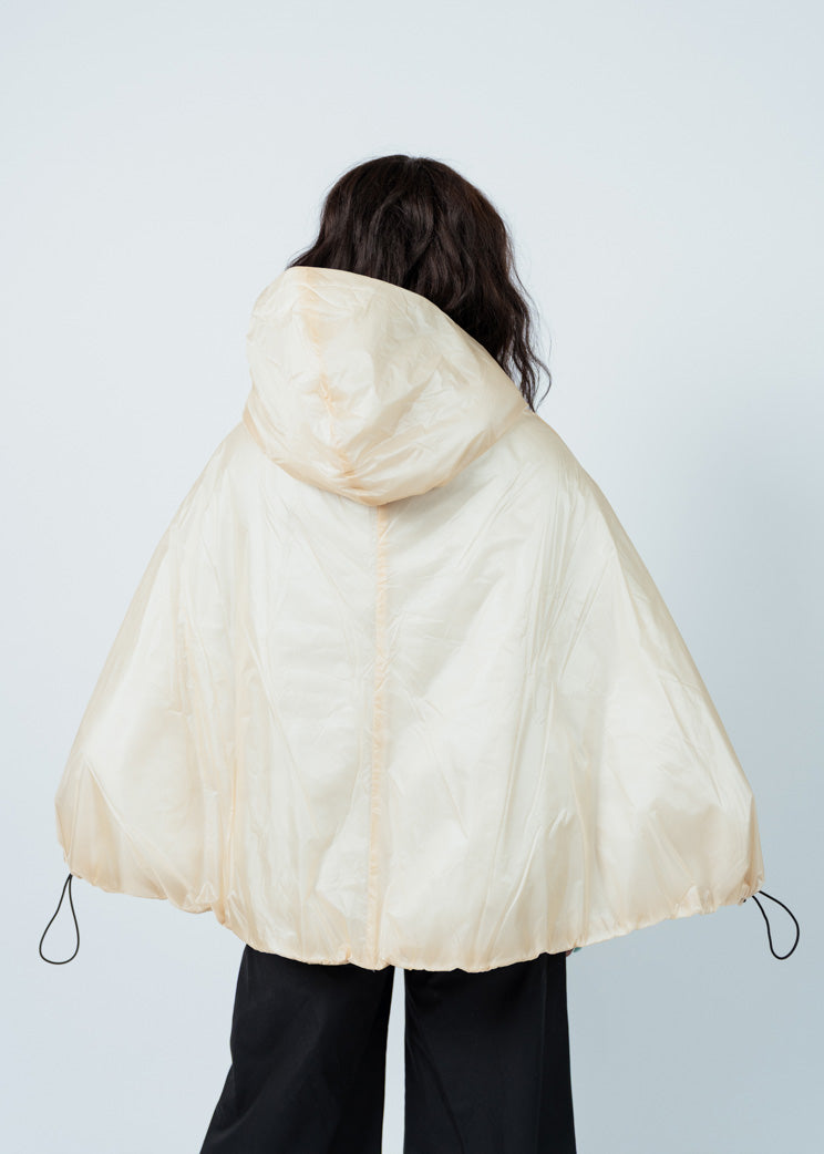 Antipast Ivory Nylon Poncho Jacket