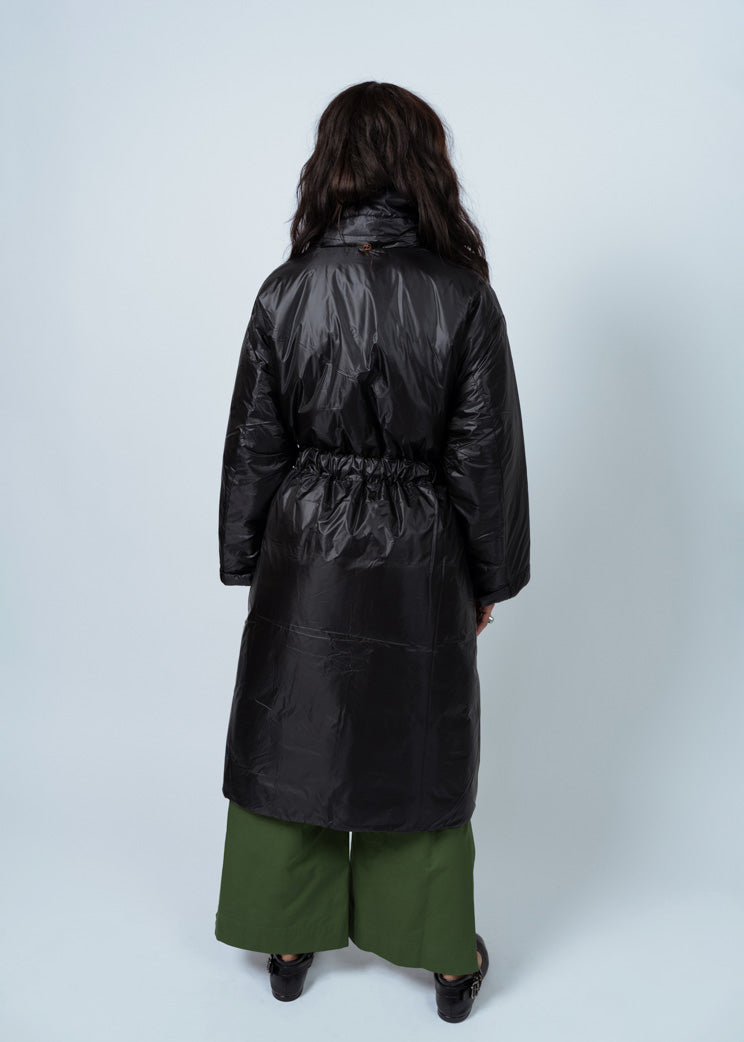 Antipast Black Nylon Long Coat