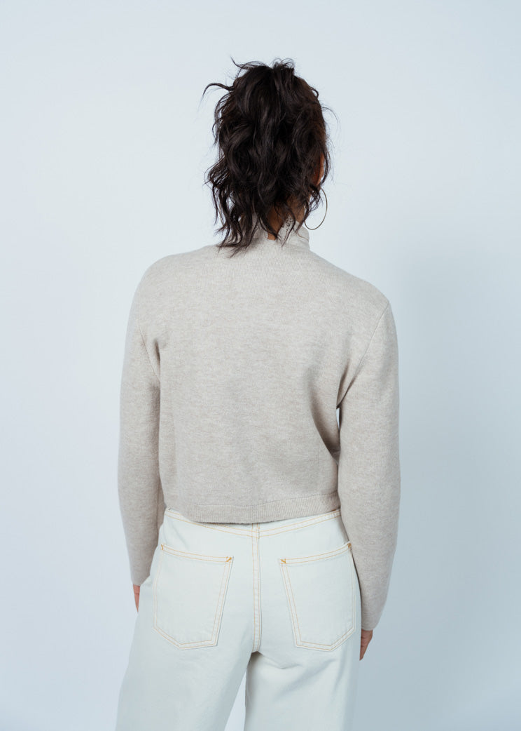 Allude Fleur De Sel Cashmere Snap Sweater Jacket