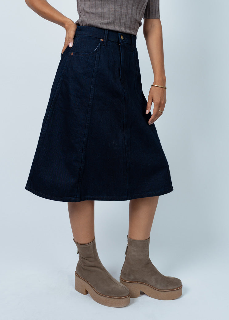 B Sides Indigo Rinse Simone Skirt