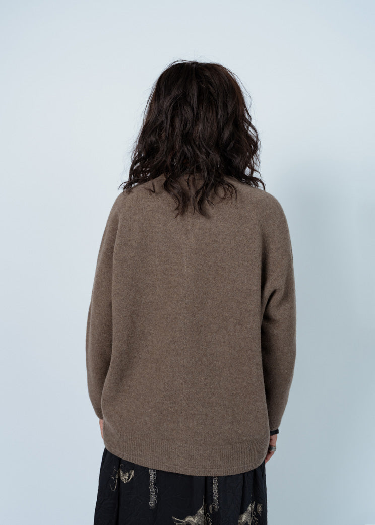 Pas De Calais Brown Fine Wool Cardigan
