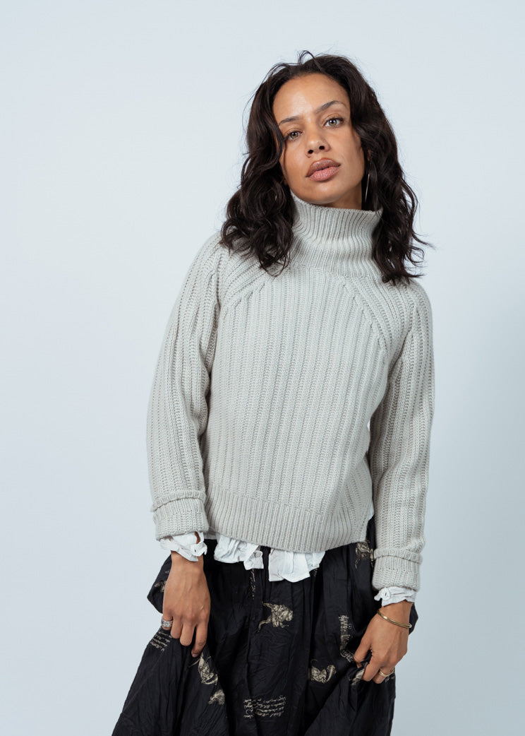 Allude Starlet Cashmere Mockneck Sweater