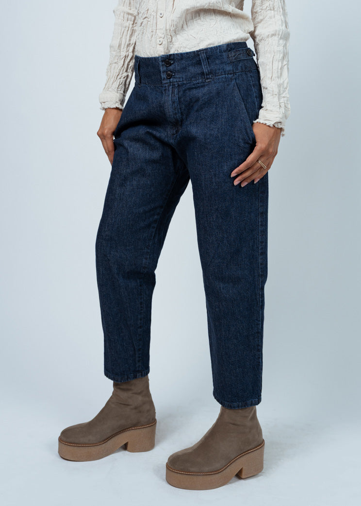 Pas De Calais Natural Denim Tapered Pants