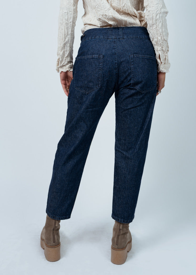 Pas De Calais Natural Denim Tapered Pants