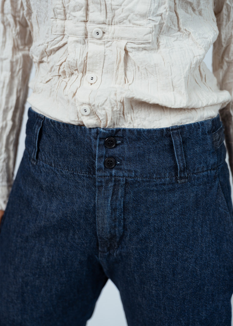 Pas De Calais Natural Denim Tapered Pants