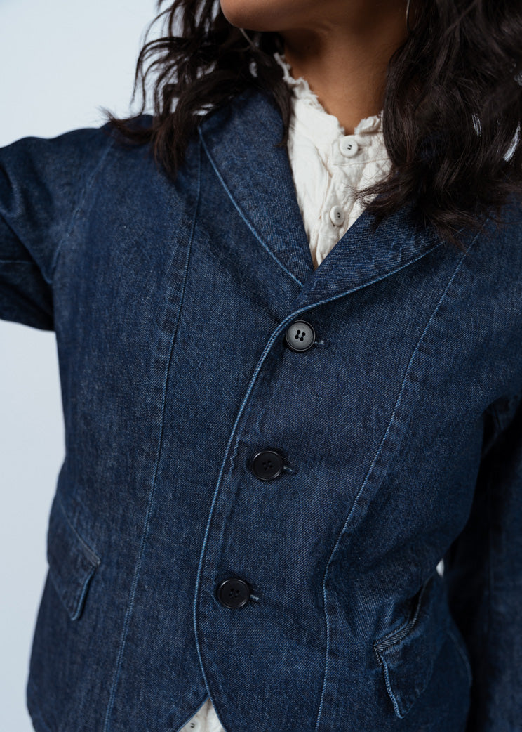 Pas De Calais Natural Denim Tailored Jacket