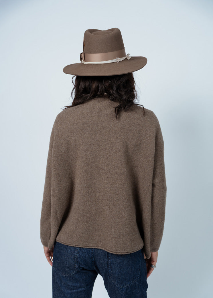 Pas De Calais Brown Fine Wool Crewneck Pullover