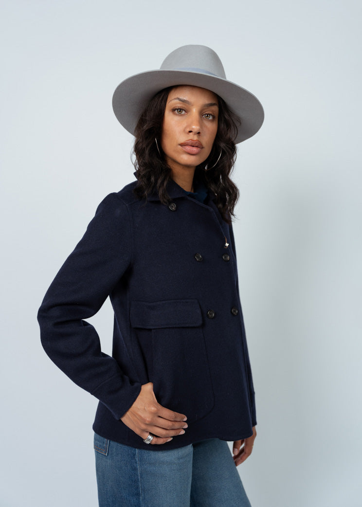 Odeeh Navy Wool Jacket