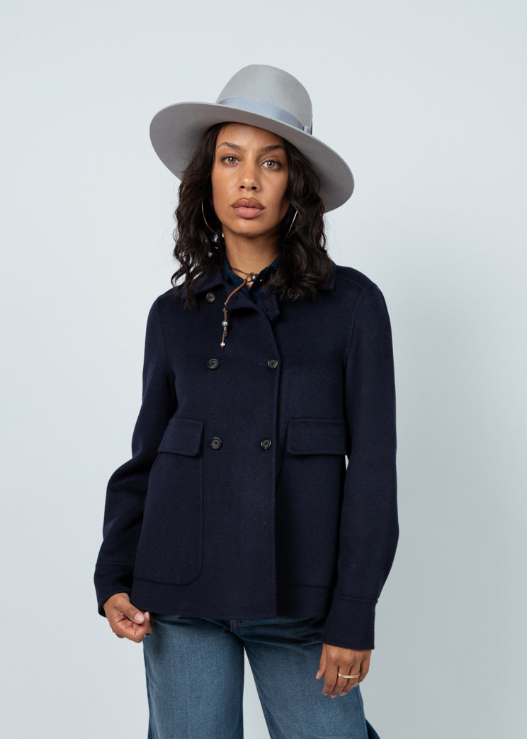 Odeeh Navy Wool Jacket