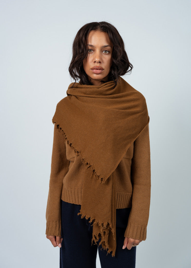MJ Watson Tobacco Fringe Scarf