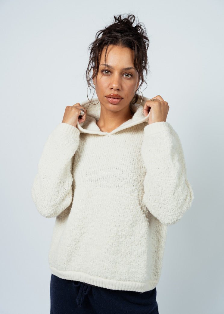 MJ Watson Natural Chunky Alpaca Wool Hoodie