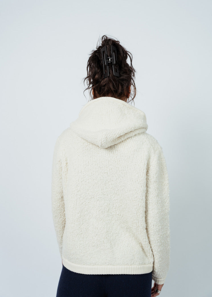 MJ Watson Natural Chunky Alpaca Wool Hoodie