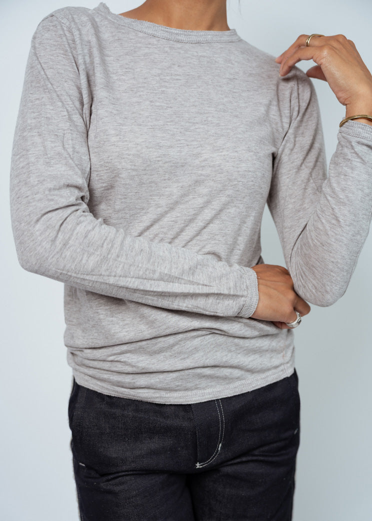 Pas De Calais Grey Gauze Jersey Pullover