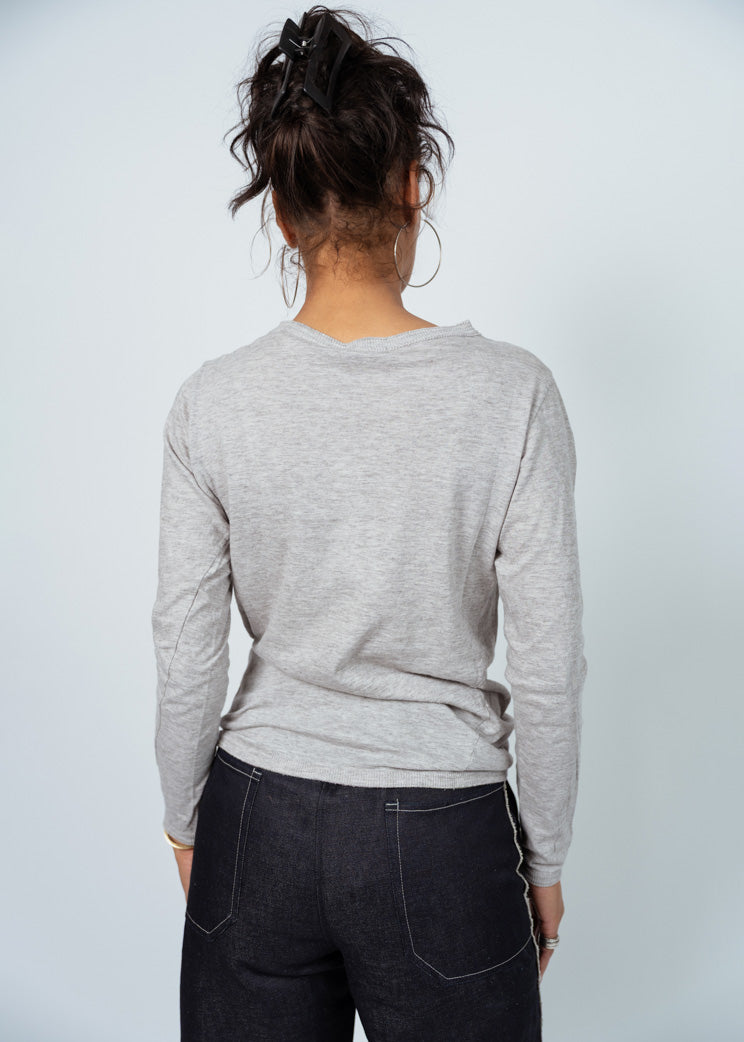 Pas De Calais Grey Gauze Jersey Pullover