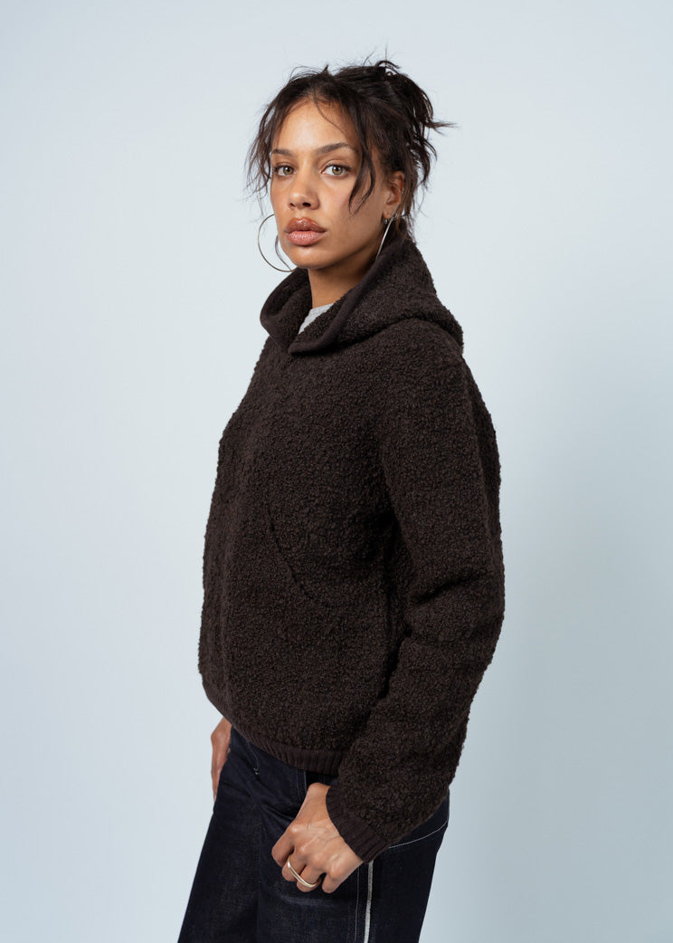 MJ Watson Ebony Chunky Alpaca Wool Hoodie
