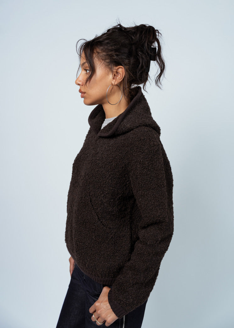 MJ Watson Ebony Chunky Alpaca Wool Hoodie
