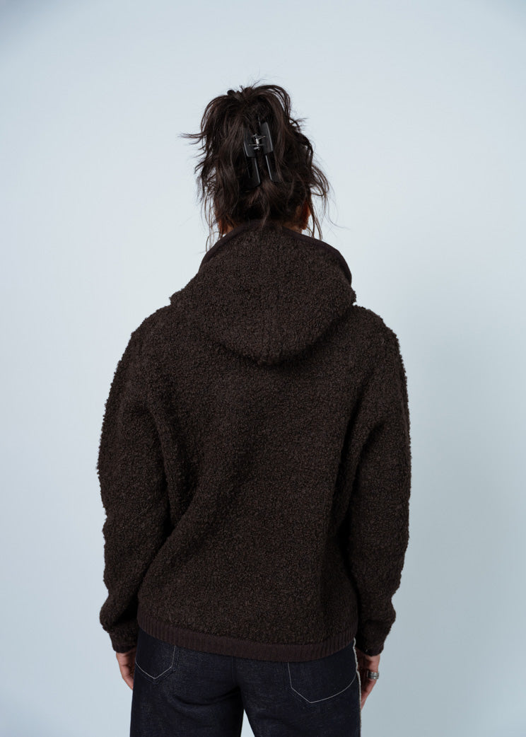 MJ Watson Ebony Chunky Alpaca Wool Hoodie