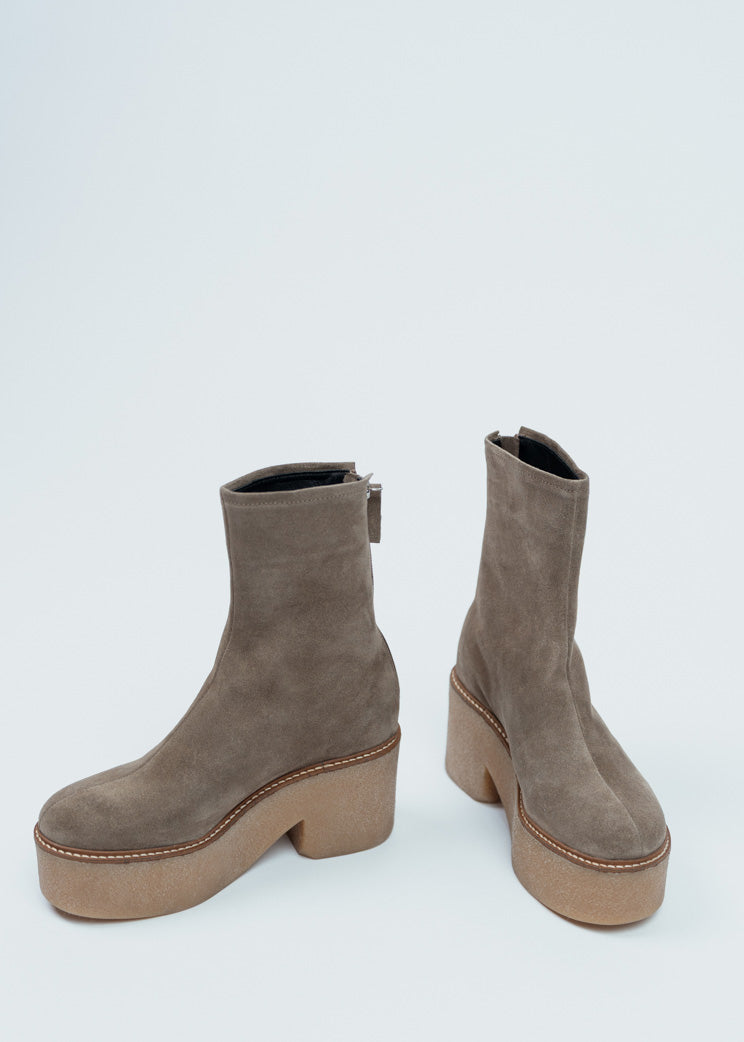 Anne Blum Taupe Suede Domino Boot