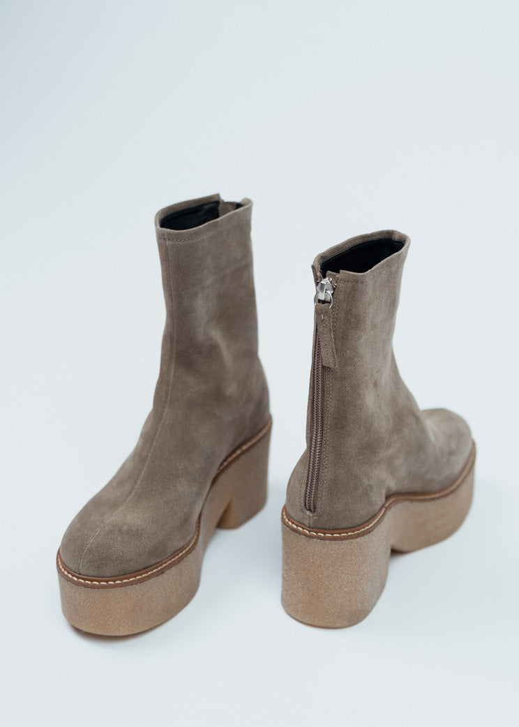 Anne Blum Taupe Suede Domino Boot