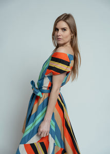 Hope for Flowers Awning Stripes Flared Dress – Baby & Company