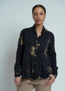 Pas de Calais Navy Japonism Flower Print Blouse – Baby & Company