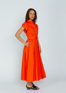 orangey red dress orange red dress Orange Tiered Dress
