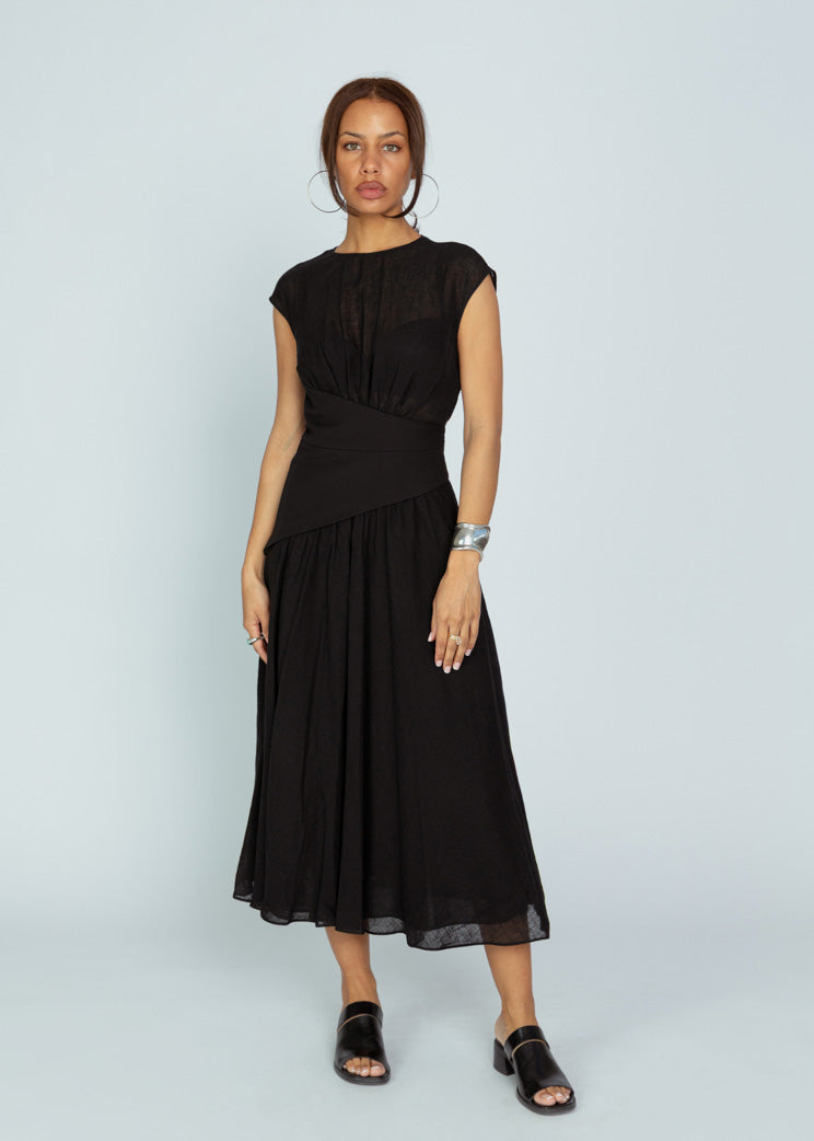 Mantu Black Asymmetrical Waist Dress Baby & Company Mantu Black Asymmetrical Waist Dress Baby & Company