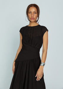 Mantu Black Asymmetrical Waist Dress Baby & Company Mantu Black Asymmetrical Waist Dress Baby & Company