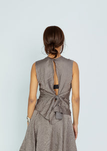 Brazeau Tricot Caviar Knotted Back Top