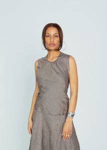 Brazeau Tricot Caviar Knotted Back Top