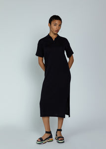MJ Watson Navy Pima Cotton Short Sleeve Dress at Baby & Company MJ Watson Navy Pima Cotton Short Sleeve Dress at Baby & Company