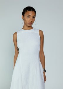 cotton sleeveless dress Odeeh Milk Cotton Textured Sleeveless Dress at Baby & Company