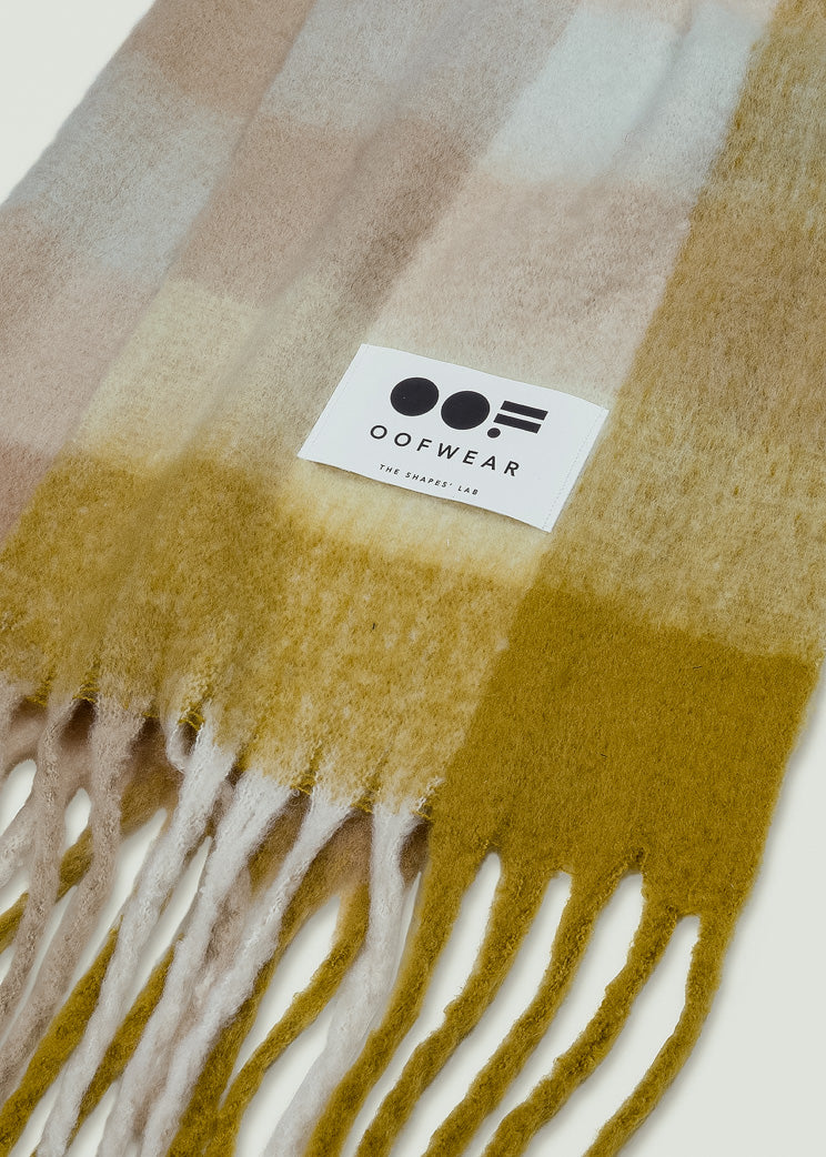 OOFWear Ecru Long Fringed Scarf