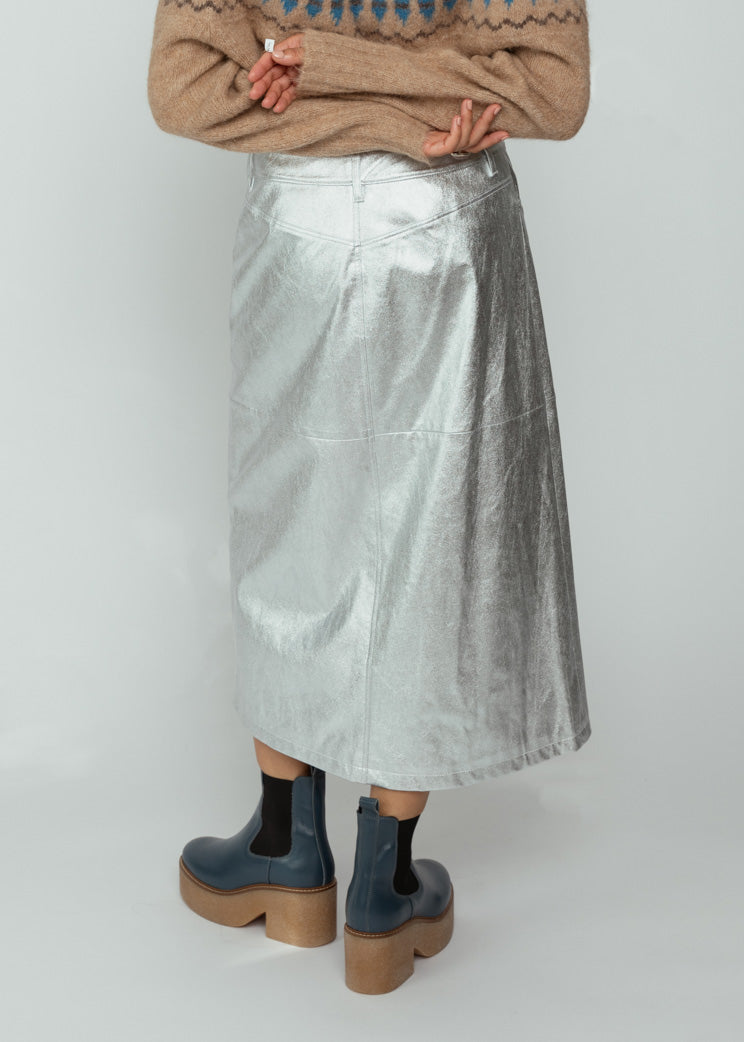 No. 6 Stripe Silver Aimee Skirt