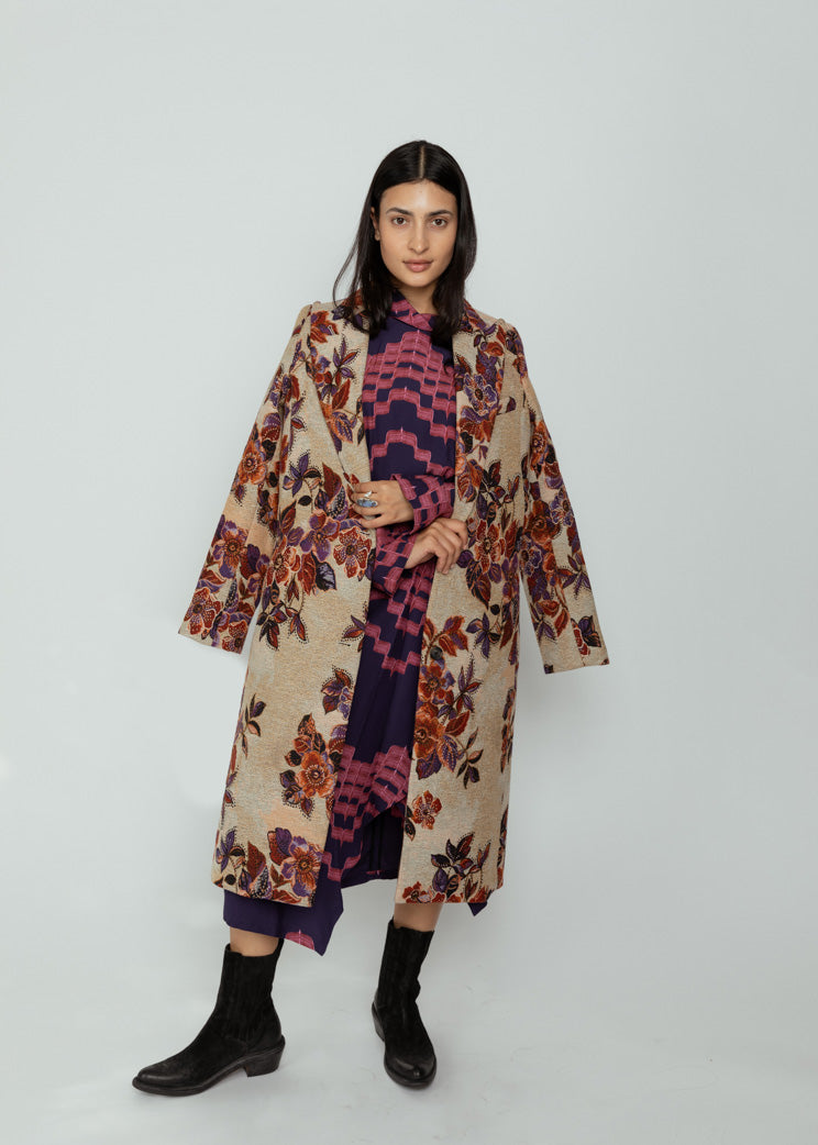 Smythe Floral Peaked Lapel Coat