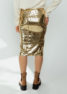 Hannoh Jlona Gold Sequin Skirt