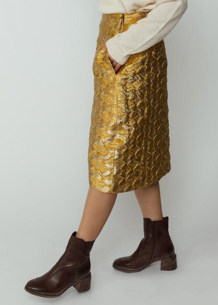 Odeeh Red Gold Fancy Skirt