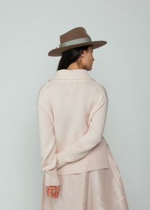 Allude Delicate Wool Cashmere Troyer Sweater