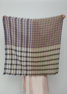 Epice Charcoal Checked Square Scarf