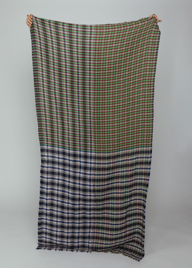 Epice Royal Check Wool Shawl