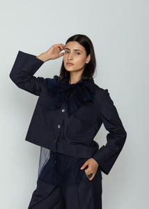 Aquarius Cocktail Navy Yes Sir Cropped Jacket