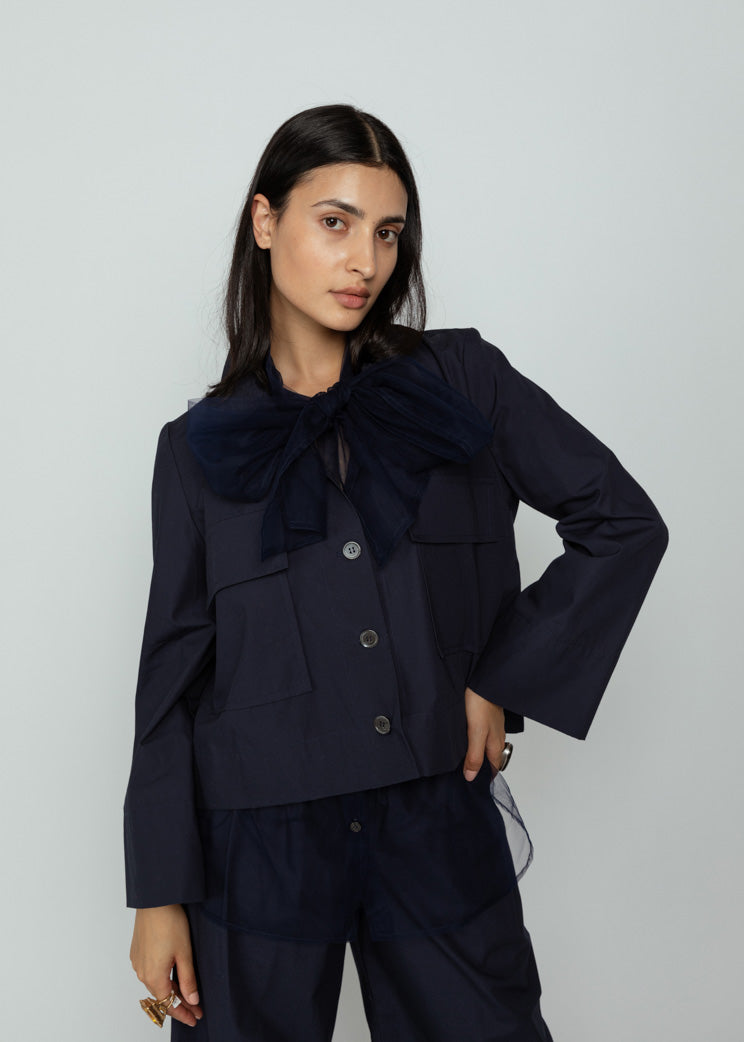 Aquarius Cocktail Navy Yes Sir Cropped Jacket