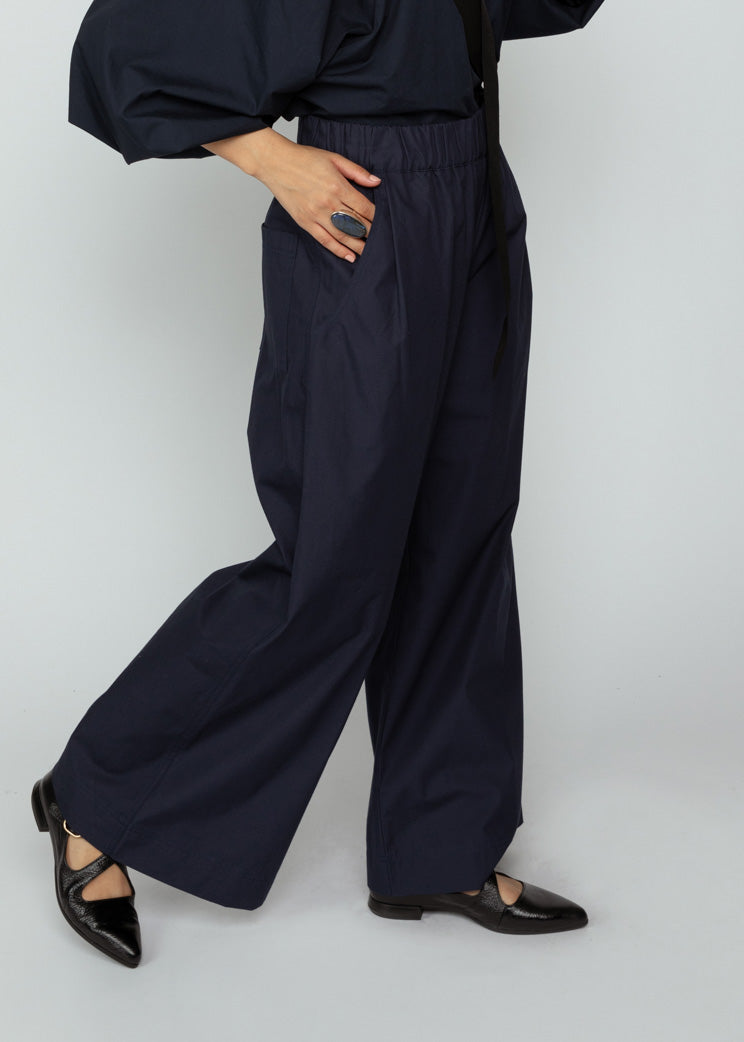 Aquarius Cocktail Navy Connor Wide Leg Pant