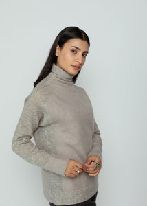 Antipast Light Grey Mohair Pullover Sweater