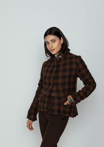 Hannoh Brown Check Vitalba Jacket